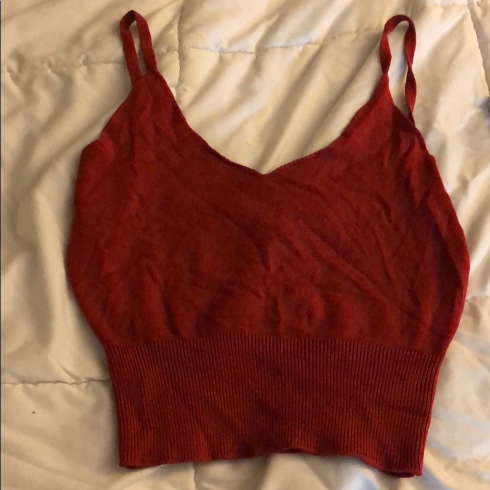 Red knit tank!!